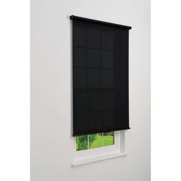 Linen Avenue Cordless 5% Solar Screen Standard Roller Shade, Grey 28 W x 78 H