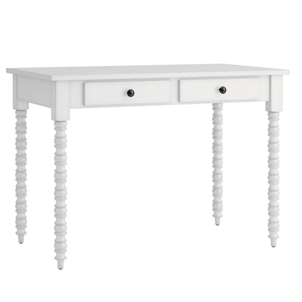 Inspire Q Lyndale 2-Drawer Lix Legs Office Desk by Bold, White