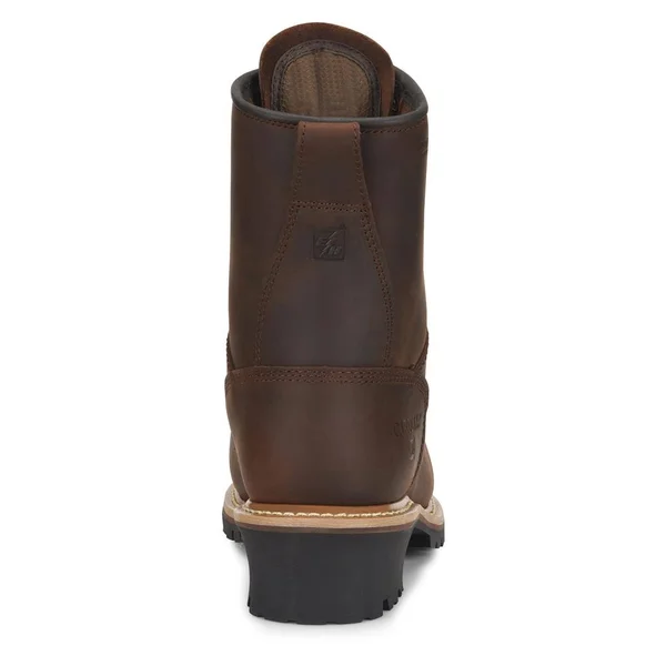 Carolina Elm 8x22 Insulated Steel Toe Logger 10 Men's Dark Brown