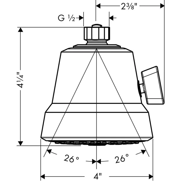 Hansgrohe 04500000 Club 100 Chrome Showerhead