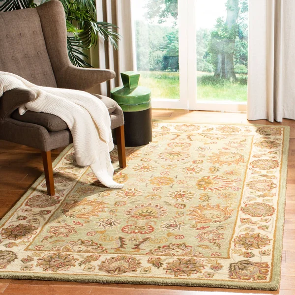 Safavieh Heritage HG343A Green - Gold 4& x 6& Area Rug