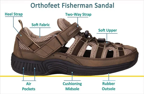 Men's Orthofeet Clearwater - Size: 11.5, Brown