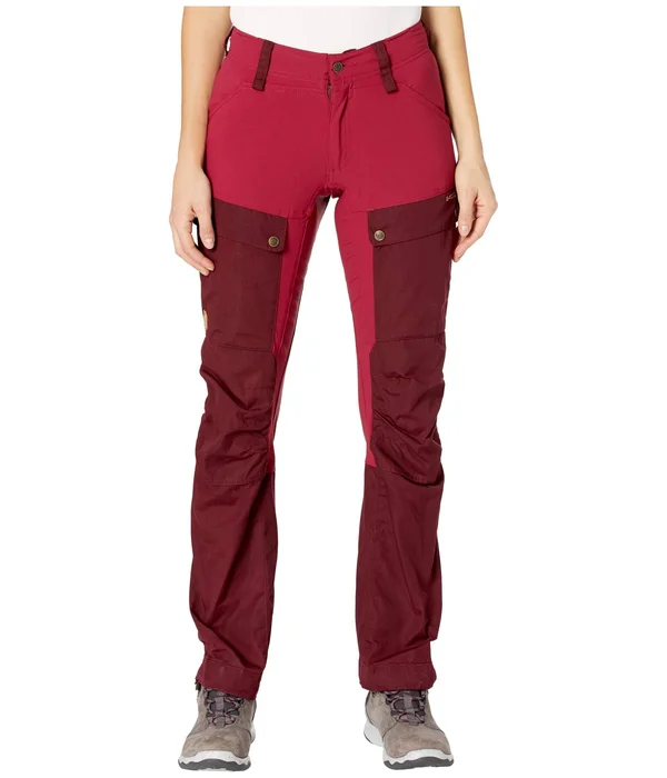 Fjallraven Womens Keb Trousers Curved Dark Garnet, Plum