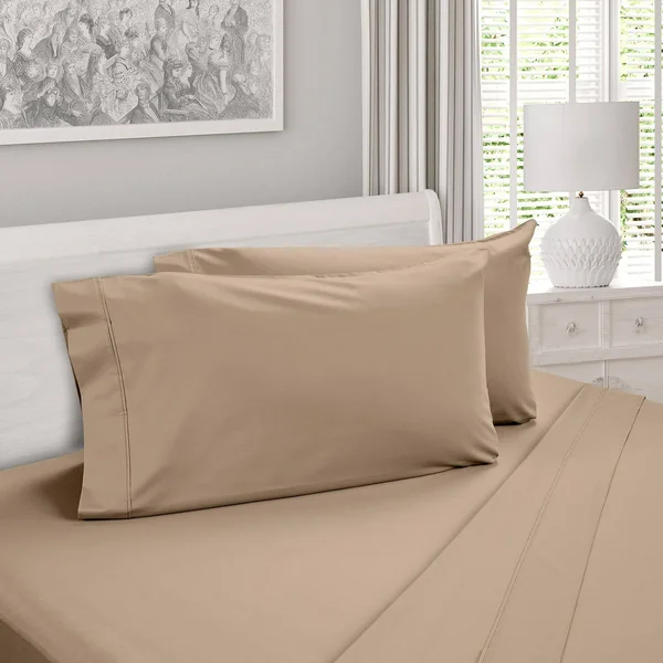 DreamFit Degree 4 Egyptian Cotton Sheet Set - Twin, Truffle