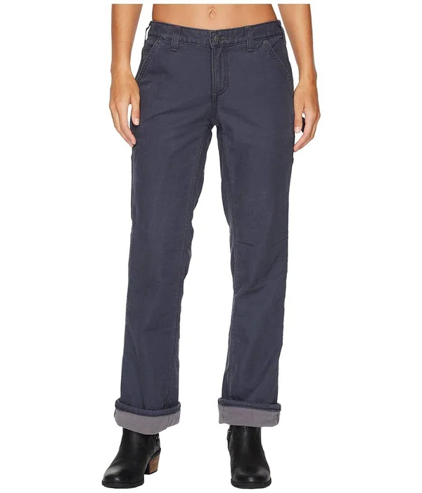 Carhartt Women's Original Fit Fleece Lined Crawford Pant (16 Regular Coal)