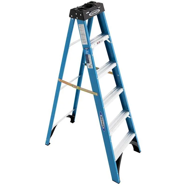 Werner Type I Fiberglass Single Sided Stepladder FS107