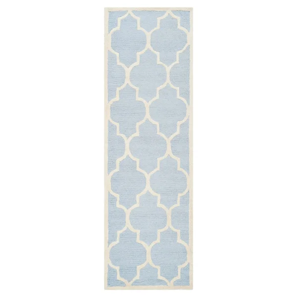 Safavieh Cambridge Light Blue/Ivory 2 ft. 6 in. x 6 ft. Rug Runner