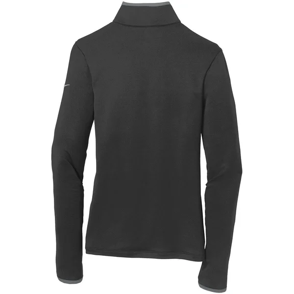 Nike 779796 Ladies Dri-Fit Stretch 1/2-Zip Cover-Up - Black/Dark Grey - 2XL