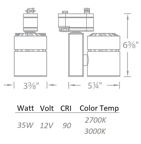 WAC Lighting - L-1035F-930-BN Exterminator II LED Track Head