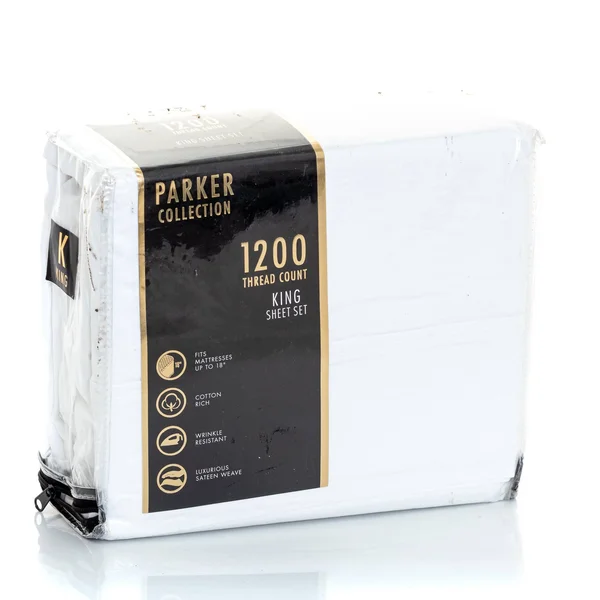 AQ Textiles Parker 1200 Thread Count 4 pc. Sheet Set, King - White