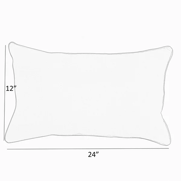 Beige Corded Indoor/ Outdoor Pillow Set - 12 in x 18 in