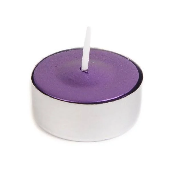 Jeco Inc. Tealight Candle Color: Metallic Purple - Quantity: Set of 50