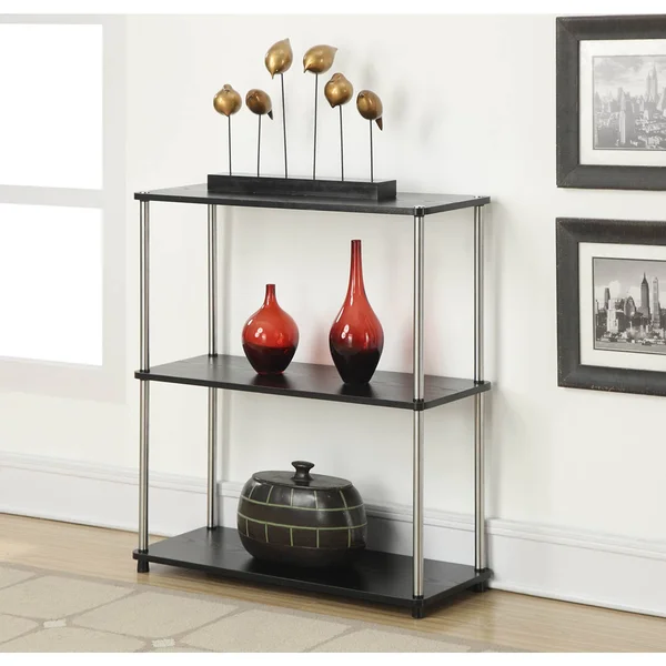 Convenience Concepts Designs2Go 3 Tier Bookshelf - Black