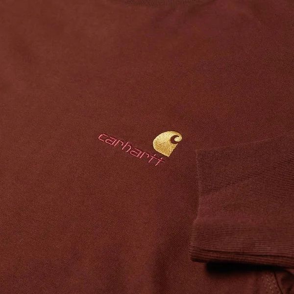 Carhartt WIP L/S American Script T-Shirt - Offroad - M - Men