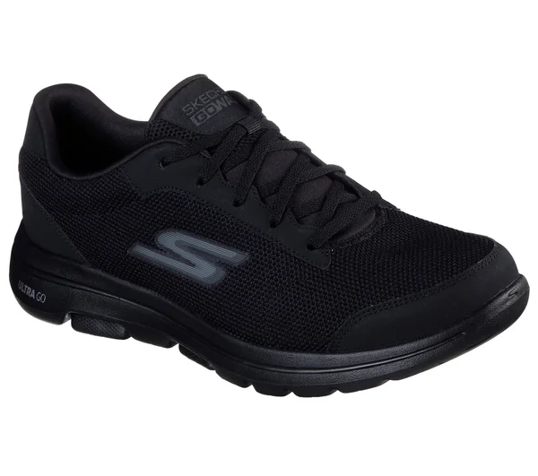 Skechers Men's GOwalk 5 Walking Shoes, Black/Black, 10.5