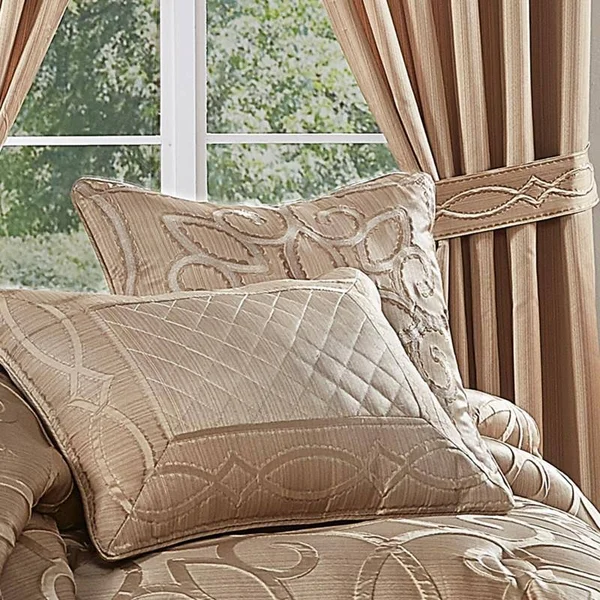 J.Queen New York Decade 18x22 Square Decorative Throw Pillow Gold