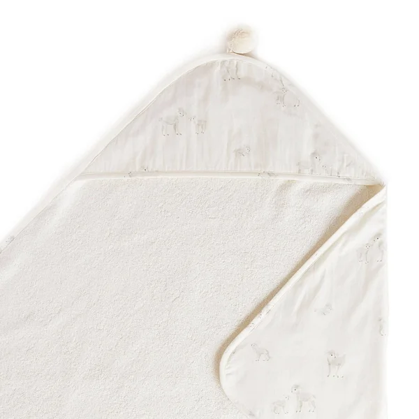 Hooded Towel Follow Me Lamb