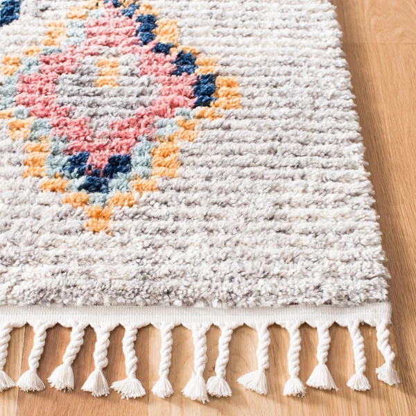 Safavieh Morocco Bohemian & Eclectic Tribal Cream/Multi Polyester Rug - 2&2x22 x 11& Runner