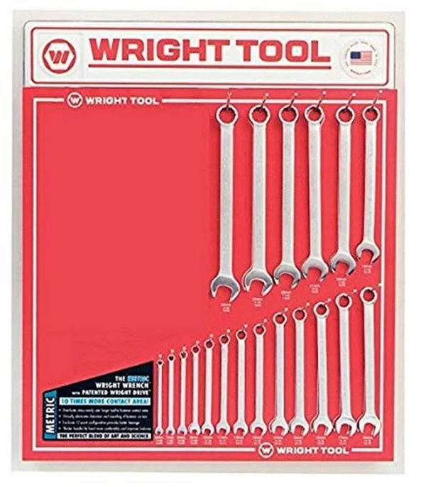 Wright Tool D980 Metric Combination Wrenches, Full Polish