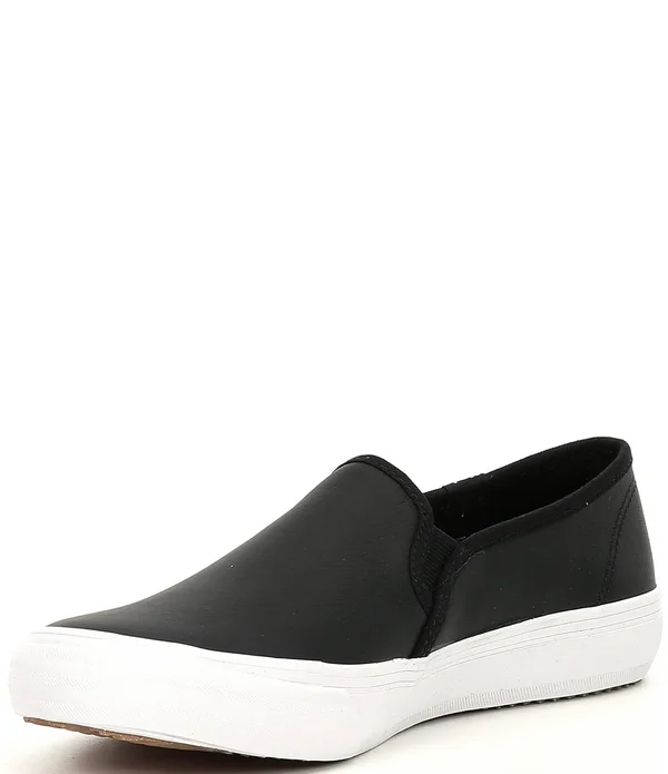 Keds Women's Double Decker Slip-On, Size: 9.5, White Leather