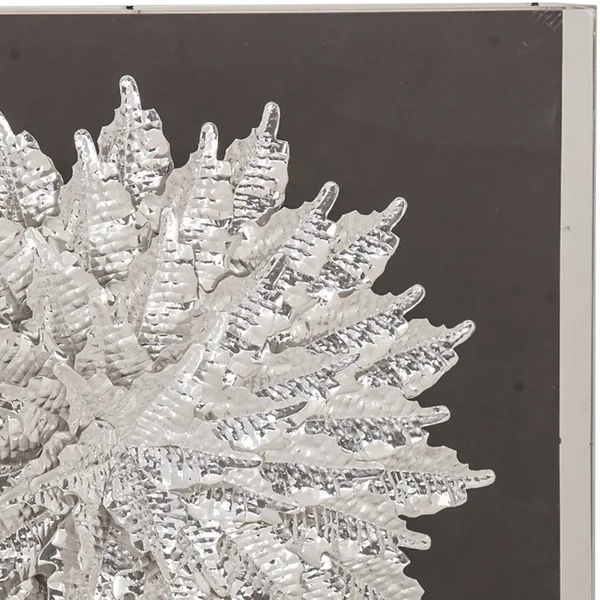 Chelsea Grove 24x22 x 24x22 Silver Paper and Acrylic Shadow Box Wall Art