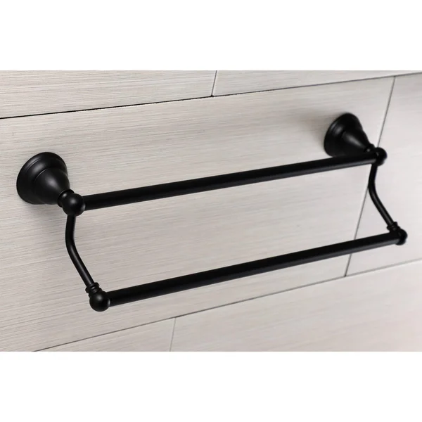 Kingston Brass BA556318MB Royale 18x22 Dual Towel Bar, Matte Black