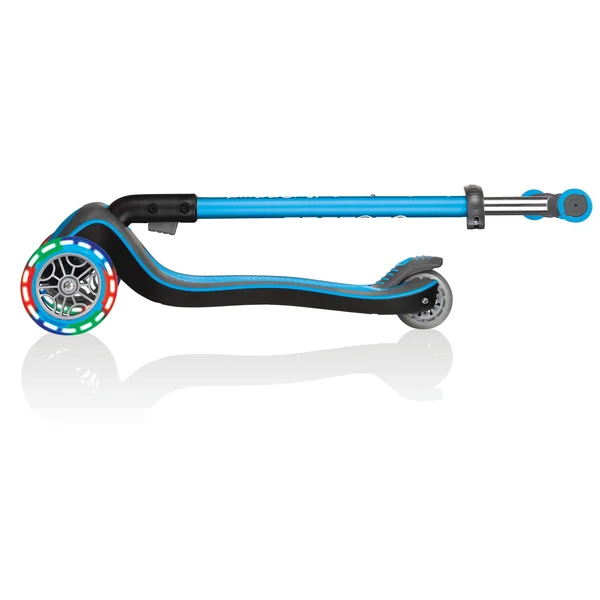 Globber 444-401 Elite Deluxe Scooter with Lights Sky Blue