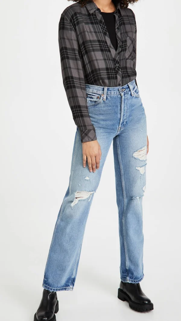 Rails Hunter Button-Up Shirt-Women's Charcoal Jet - XL