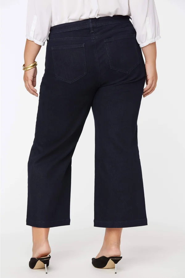 Nydj Teresa Wide Leg Ankle Jeans in Rinse Size 14W