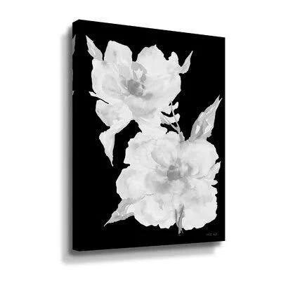 Black & White Flowers II by Cindy Jacobs - Painting Print on Canvas Winston Porter Format: Wrapped Canvas - Size: 32&& H x 24