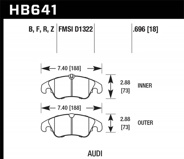 Hawk Performance Ceramic Brake Pads HB640Z.550