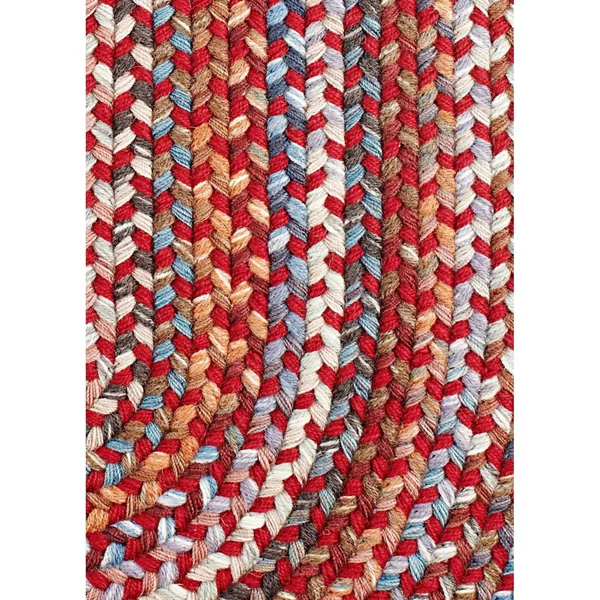 Augusta Oval Braided Wool Rug by Rhody Rug (2& x 4&) (Blue Dragon - 2& x 4& Runner)