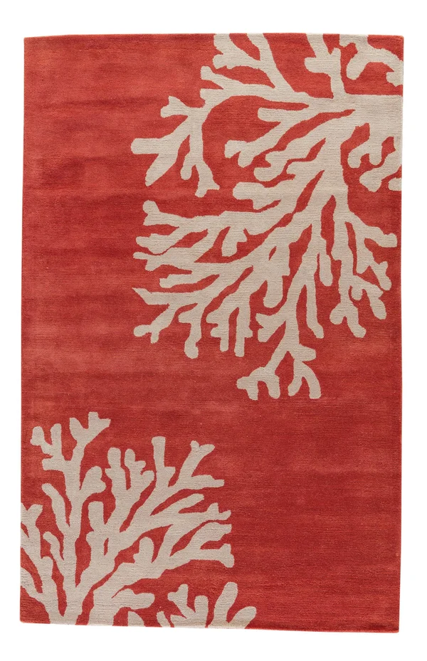 Jaipur Coastal Seaside Bough COS02 Coral Area Rug - 3&6x22x5&6x22