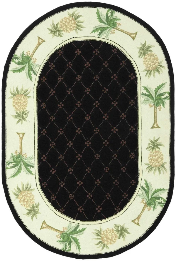 Safavieh Chelsea HK362C 8&9x22 x 11&9x22 Black, Ivory Area Rug