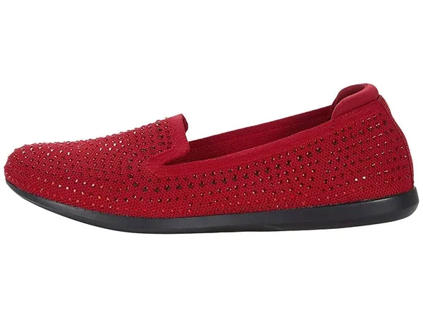 Clarks Carly Dream Women's Shoes Red Knit/Sparkles : 6.5 B - Medium