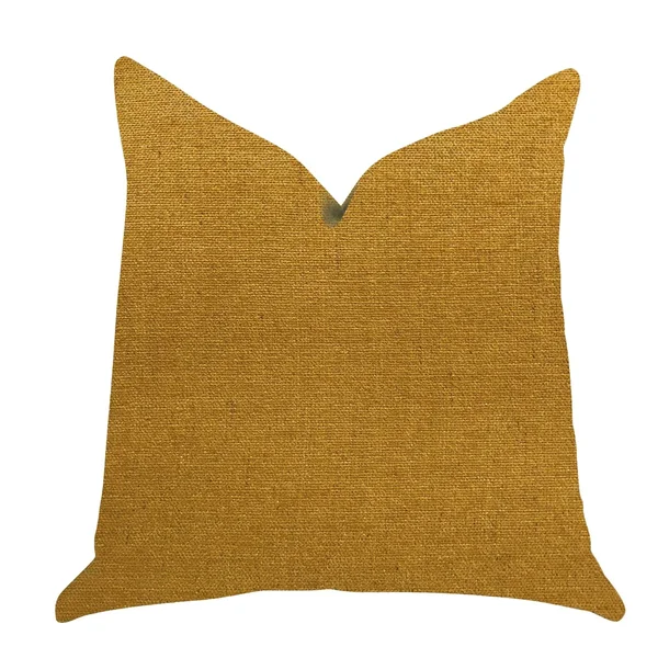 Plutus 16x22 x 16x22 Wild Turmeric Luxury Throw Pillow in Gold