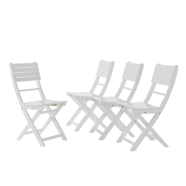 Christopher Knight Home Positano Outdoor Acacia Wood Folding Dining Chair (Set of 4) by - White