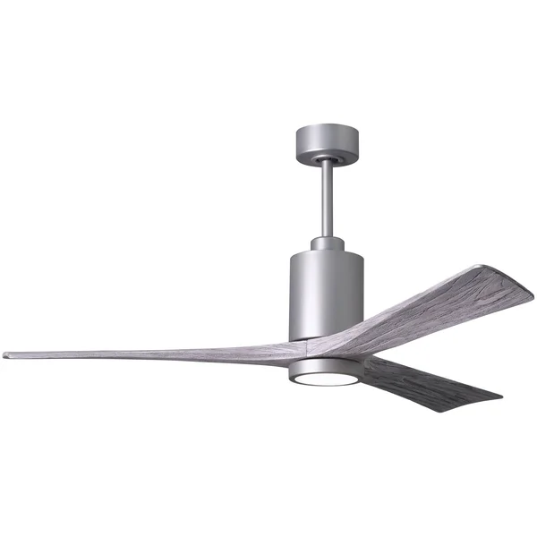 Matthews Fan Company PA3-BK-BW-42 Patricia 42 inch 3 Blade LED Outdoor Ceiling Fan in Matte Black