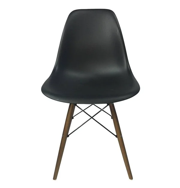 Eiffel Chair - Wooden Legs - yellow-pp - Dark Walnut