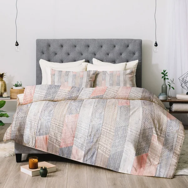 Iveta Abolina Farmhouse Peach Comforter by Deny Designs, Size: Queen