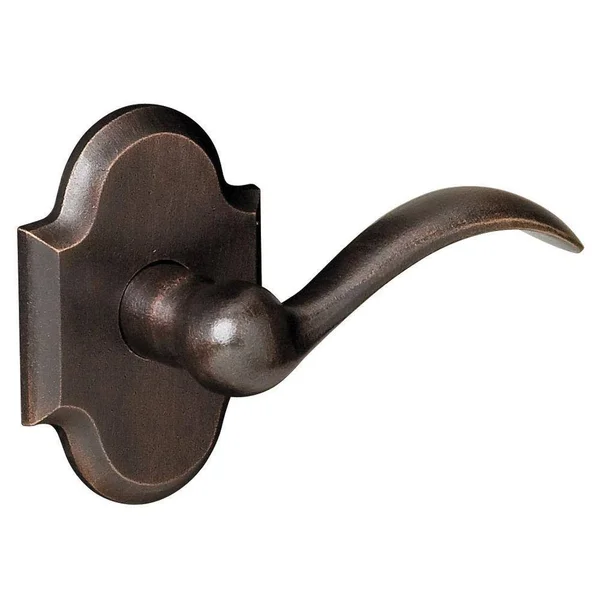 Baldwin 5452V402RDM BeaverTail Right Hand Half Dummy Lever with R030 Rose in Distressed Oil Rubbed Bronze