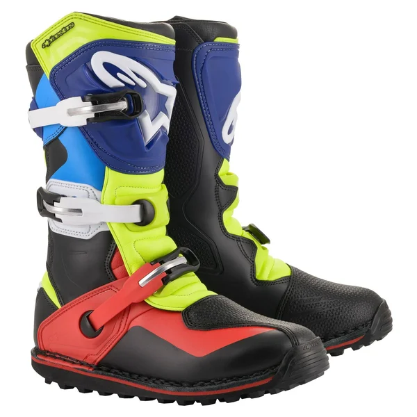 Alpinestars - Boots Tech T Black, Red, Blue, Yellow Fluo - Size 8