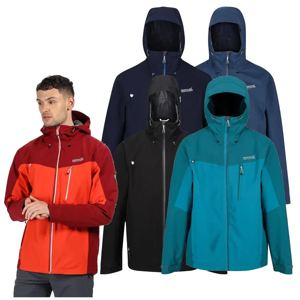 Regatta Mens Birchdale Waterproof Jacket Black/Magnet S