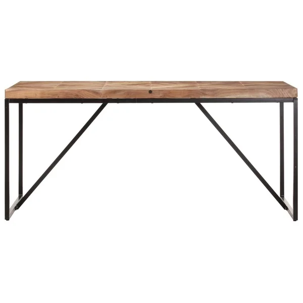 vidaXL Dining Table 63x22x27.6x22x29.9x22 Solid Acacia and Mango Wood