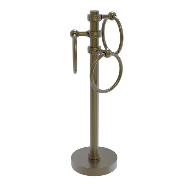 Allied Brass Vanity Top 3 Towel Ring Guest Towel Holder Groovy Accents Matte White 983G-WHM
