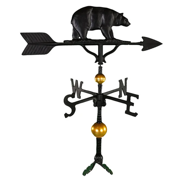 Montague Metal Products 32 in. Deluxe Black Bear Weathervane