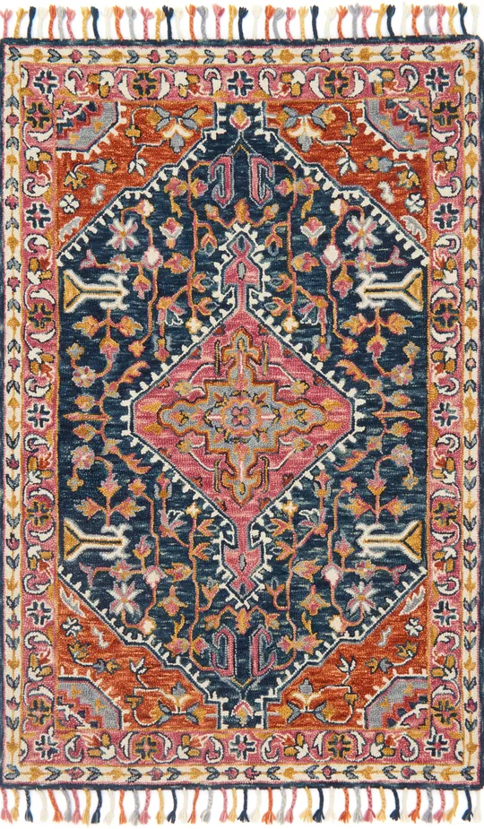 Loloi Zharah ZR-01 7&9x22 x 9&9x22 Navy - Multi Rug