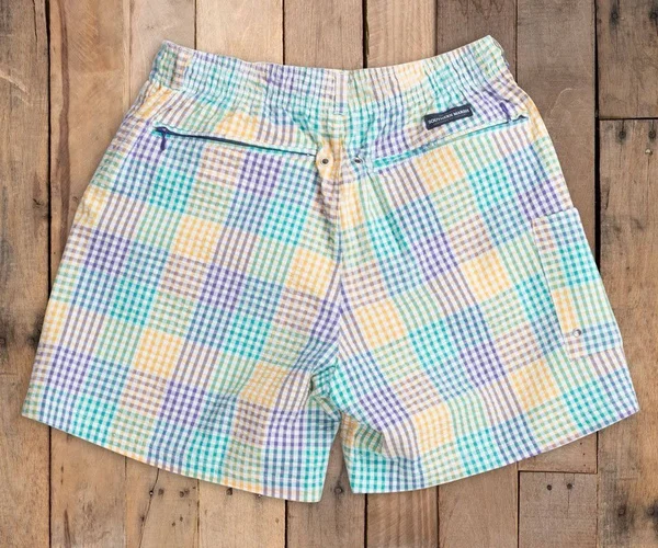 Southern Marsh Dockside Swim Trunk-Gingham Red/Blue XL Mens Swim