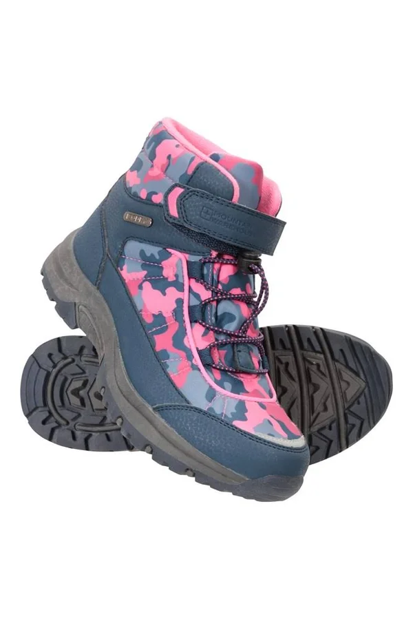 Mountain Warehouse Camo Kids Lined Waterproof Boots - Navy - Size 6