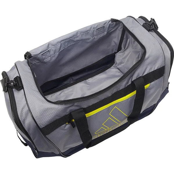 Adidas Defender Iii Medium Duffel, Grey/Dark Blue/Shock Yellow/Black, One Size